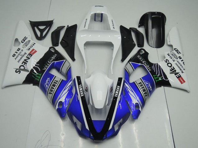 Bleu Blanc ENEOS Monster Carénage Yamaha R1 2000-2001