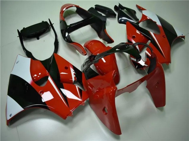 Rouge Noir Blanc Carénage Kawasaki ZX6R 2000-2002 Rouge Noir Blanc Carénage Kawasaki ZX6R 2000-2002