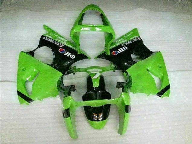 Vert Noir Kit Carénages Complet Kawasaki ZX6R 2000-2002 Vert Noir Kit Carénages Complet Kawasaki ZX6R 2000-2002