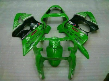 Vert Noir Carénages Kawasaki ZX6R 2000-2002 Abordables