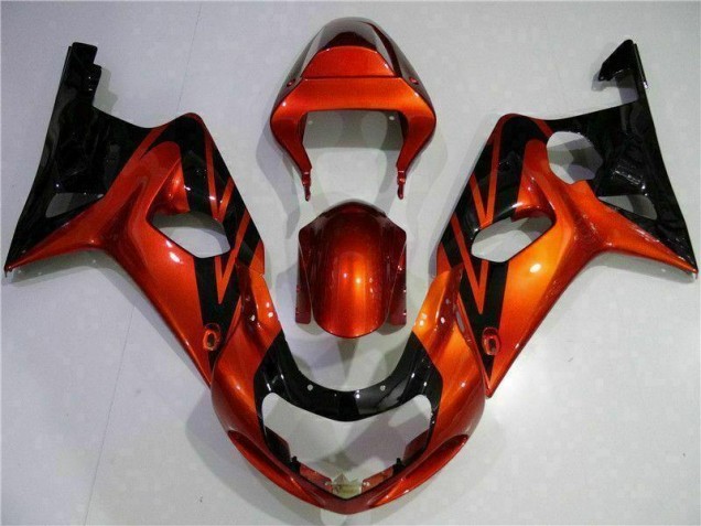 Orange Noir Carénage Suzuki GSXR 1000 K1 2000-2002 Orange Noir Carénage Suzuki GSXR 1000 K1 2000-2002