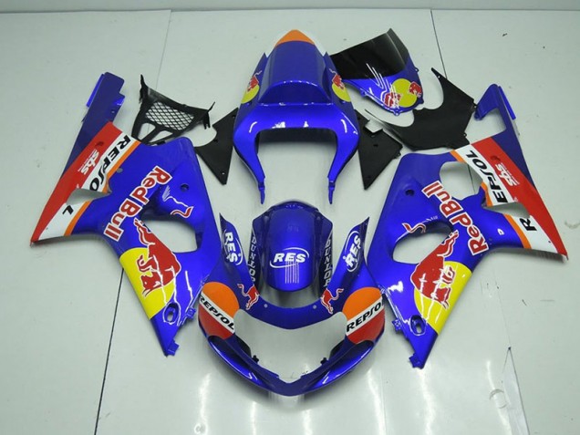 Bleu Red Bull Carénage Suzuki GSXR 1000 K1 2000-2002 Bleu Red Bull Carénage Suzuki GSXR 1000 K1 2000-2002