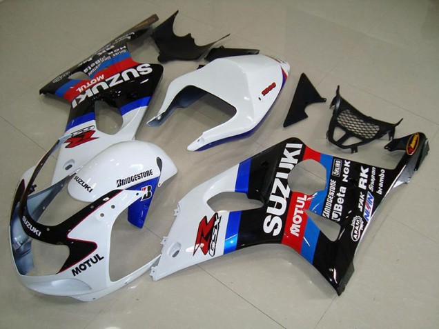 Noir Blanc Bleu Carénage Suzuki GSXR 1000 K1 2000-2002 Noir Blanc Bleu Carénage Suzuki GSXR 1000 K1 2000-2002
