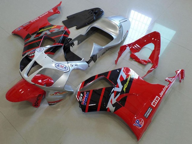 Rouge Argent Carénage Honda VTR 1000 2000-2006