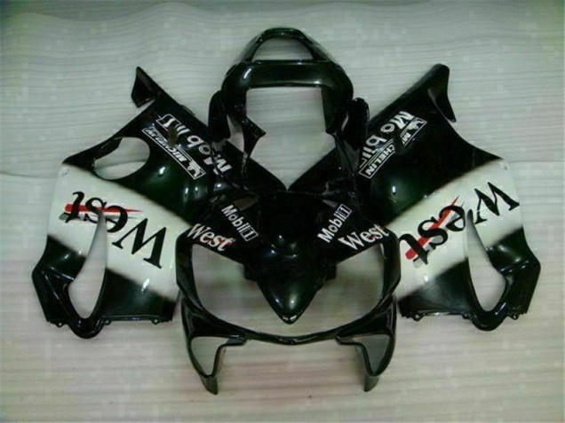 Blanc Noir West Carénage Honda CBR 600 F4i 2001-2003 Blanc Noir West Carénage Honda CBR 600 F4i 2001-2003