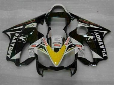 Jaune Argent Noir Playboy Carénage Honda CBR 600 F4i 2001-2003 Abordables