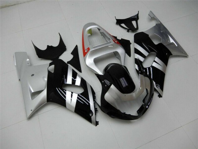 Noir Argent Carénage Suzuki GSXR 600 / 750 K1 K2 K3 2001-2003 Noir Argent Carénage Suzuki GSXR 600 / 750 K1 K2 K3 2001-2003