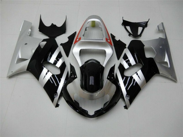 Noir Argent Carénage Suzuki GSXR 600 / 750 K1 K2 K3 2001-2003 Noir Argent Carénage Suzuki GSXR 600 / 750 K1 K2 K3 2001-2003