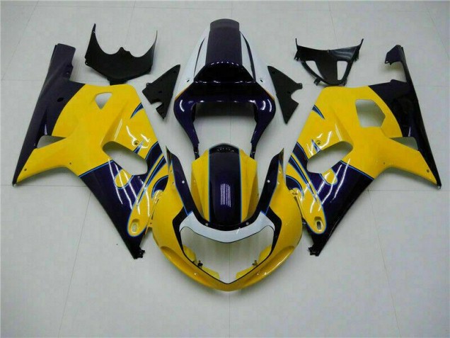 Jaune Carrosserie Suzuki GSXR 600 / 750 K1 K2 K3 2001-2003 Jaune Carrosserie Suzuki GSXR 600 / 750 K1 K2 K3 2001-2003