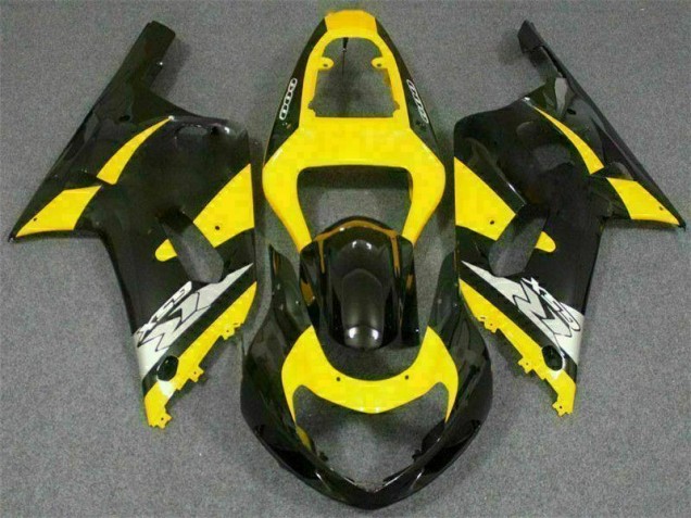 Jaune Noir Carénage Suzuki GSXR 600 / 750 K1 K2 K3 2001-2003 Jaune Noir Carénage Suzuki GSXR 600 / 750 K1 K2 K3 2001-2003