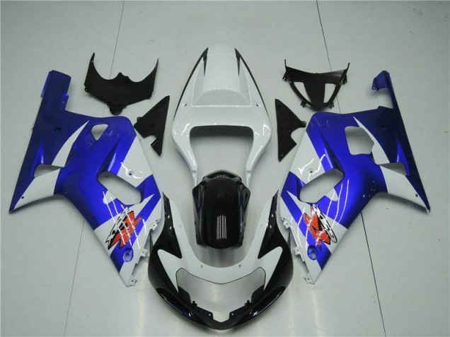 Blanc Bleu Carénage Suzuki GSXR 600 / 750 K1 K2 K3 2001-2003 Blanc Bleu Carénage Suzuki GSXR 600 / 750 K1 K2 K3 2001-2003