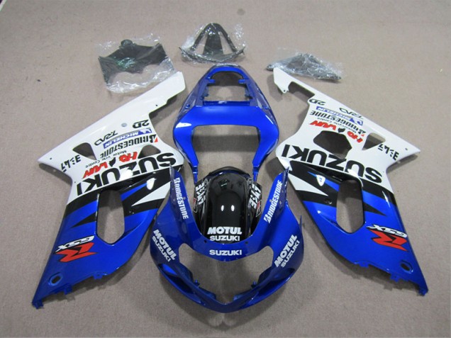 Bleu Blanc Motul Carénages Suzuki GSXR 600 K1 K2 K3 2001-2003 Bleu Blanc Motul Carénages Suzuki GSXR 600 K1 K2 K3 2001-2003