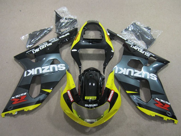 Noir Jaune Motul Carénage Suzuki GSXR 600 K1 K2 K3 2001-2003 Noir Jaune Motul Carénage Suzuki GSXR 600 K1 K2 K3 2001-2003
