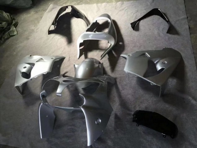 Argent Noir Brillant Carénages Kawasaki ZX9R 2002-2003 Argent Noir Brillant Carénages Kawasaki ZX9R 2002-2003