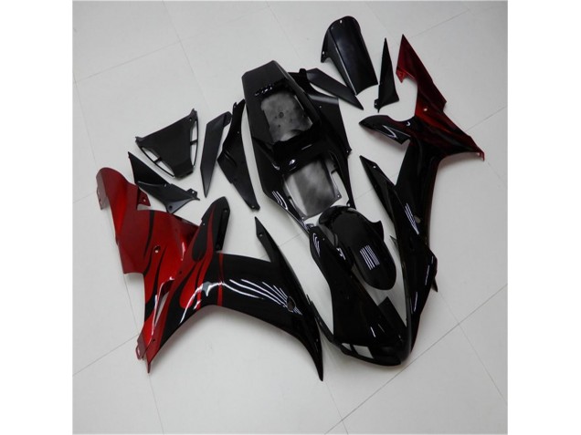 Noir Rouge Carénage Yamaha R1 2002-2003 Noir Rouge Carénage Yamaha R1 2002-2003