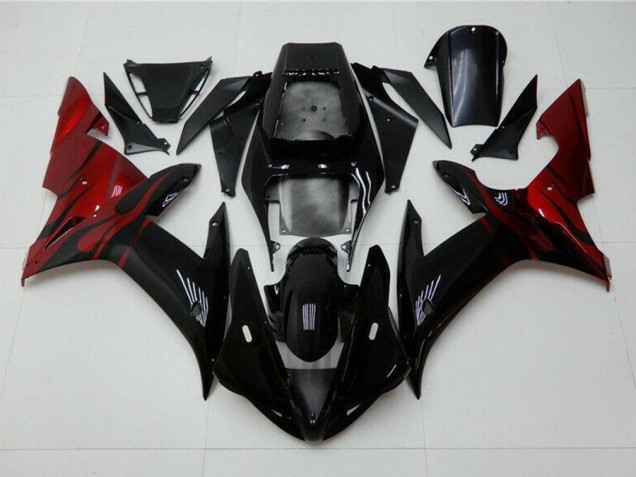 Noir Rouge Carénage Yamaha R1 2002-2003 Noir Rouge Carénage Yamaha R1 2002-2003