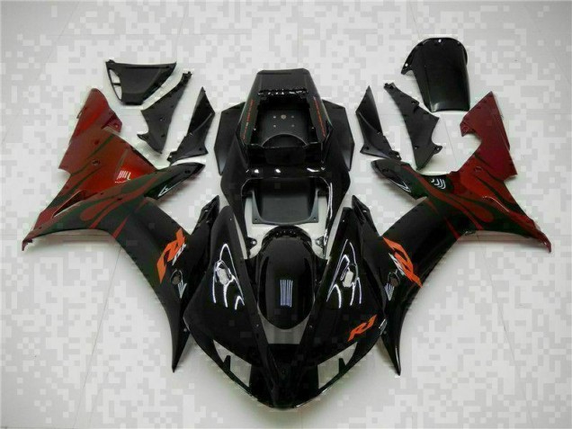 Noir Carénages ABS Yamaha R1 2002-2003 Noir Carénages ABS Yamaha R1 2002-2003
