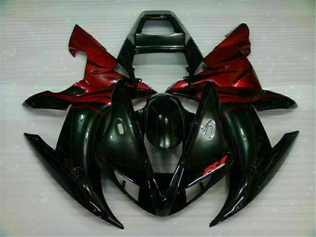 Noir Rouge Carénages Yamaha R1 2002-2003 Noir Rouge Carénages Yamaha R1 2002-2003