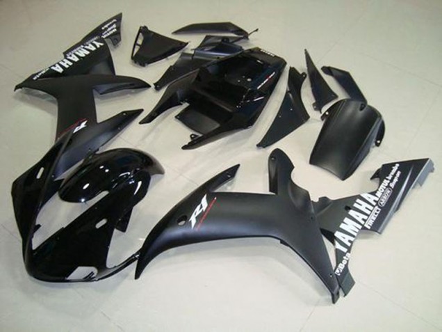Noir Mat Blanc Carénage Yamaha R1 2002-2003 Noir Mat Blanc Carénage Yamaha R1 2002-2003