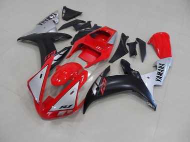 Rouge Matte Argent Carénage Yamaha R1 2002-2003 Abordables