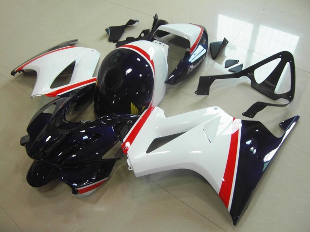 Blanc Bleu Foncé Carénage Honda VFR 800 2002-2013