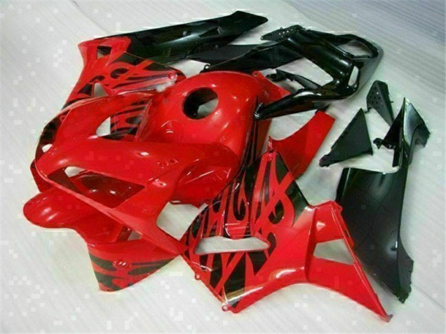 Rouge Noir Kit Carénages Complet Honda CBR 600 RR 2003-2004 Rouge Noir Kit Carénages Complet Honda CBR 600 RR 2003-2004