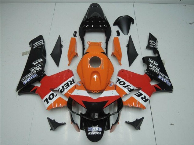 Orange Rouge Noir Repsol Carénage Honda CBR 600 RR 2003-2004 Orange Rouge Noir Repsol Carénage Honda CBR 600 RR 2003-2004