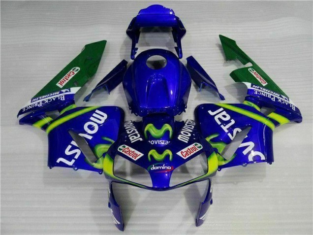 Bleu Vert Movistar Castrol Carénage Honda CBR 600 RR 2003-2004 Bleu Vert Movistar Castrol Carénage Honda CBR 600 RR 2003-2004