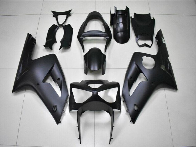 Noir Mat Carénage Kawasaki ZX6R 2003-2004 Noir Mat Carénage Kawasaki ZX6R 2003-2004