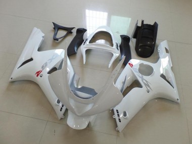 Blanc avec Argent Décalque Carénage Kawasaki ZX6R 2003-2004 Abordables