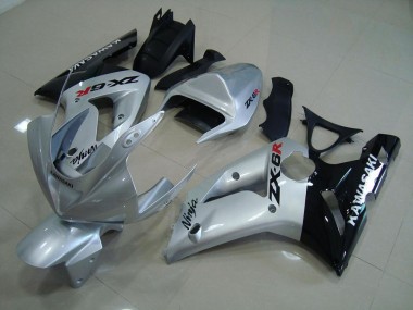 Argent Noir Carénage Kawasaki ZX6R 2003-2004 Abordables