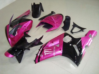 Rose Noir Monster Carénage Kawasaki ZX6R 2003-2004 Abordables