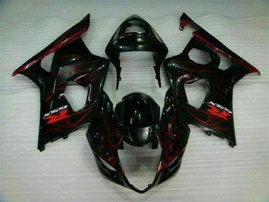 Rouge Flamme Carénage Suzuki GSXR 1000 K3 2003-2004 Abordables