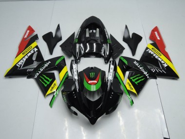 Noir Jaune Monster Carénage Kawasaki ZX10R 2003-2005 Abordables