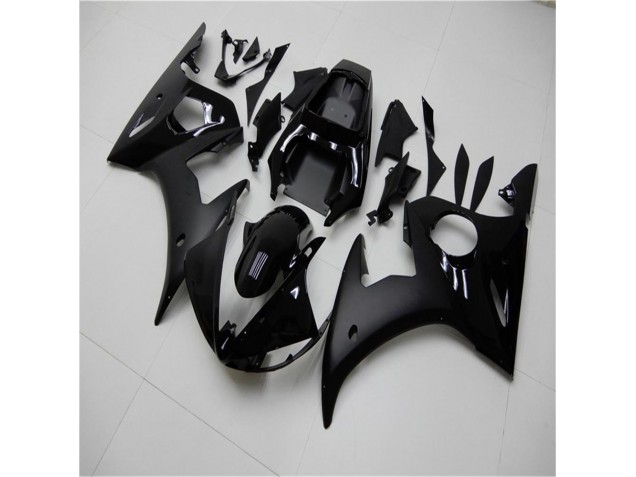 Brillant Noir Mat Carénage Yamaha R6 2003-2005 Brillant Noir Mat Carénage Yamaha R6 2003-2005