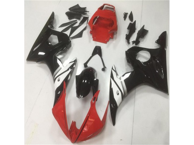 Rouge Noir Blanc Carénage Yamaha R6 2003-2005