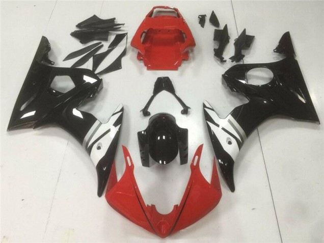 Rouge Noir Blanc Carénage Yamaha R6 2003-2005