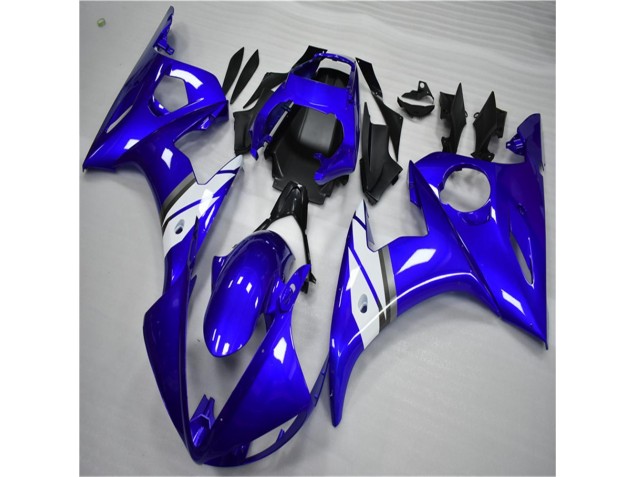 Bleu Blanc Kit Carénages Complet Yamaha R6 2003-2005 Bleu Blanc Kit Carénages Complet Yamaha R6 2003-2005