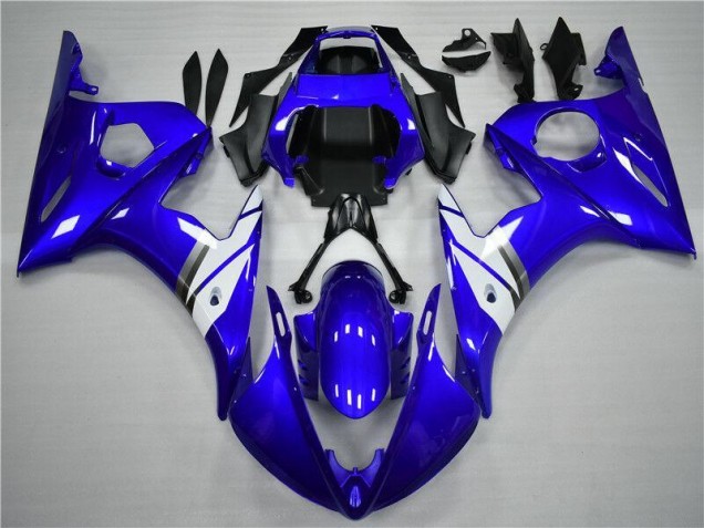 Bleu Blanc Kit Carénages Complet Yamaha R6 2003-2005 Bleu Blanc Kit Carénages Complet Yamaha R6 2003-2005