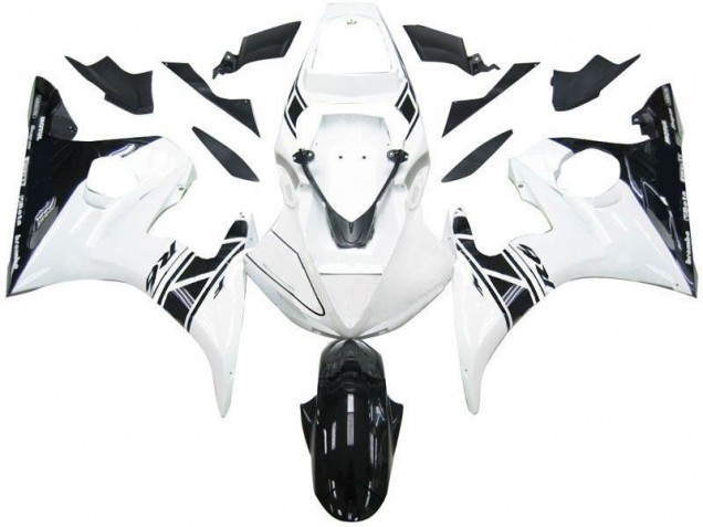 Noir Blanc Tribal Carénage Yamaha R6 2003-2005 Noir Blanc Tribal Carénage Yamaha R6 2003-2005