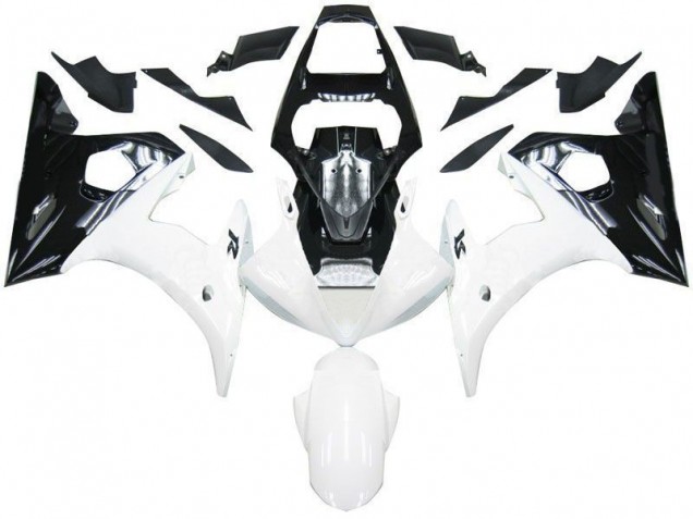 Noir Blanc Carénage Yamaha R6 2003-2005
