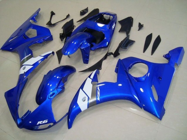 Style OEM Bleu Carénage Yamaha R6 2003-2005 Style OEM Bleu Carénage Yamaha R6 2003-2005