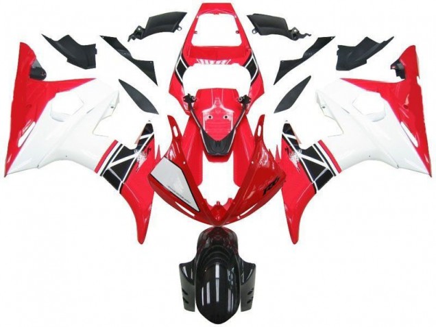 Rouge Blanc Noir Carénages Yamaha R6 2003-2005 Rouge Blanc Noir Carénages Yamaha R6 2003-2005