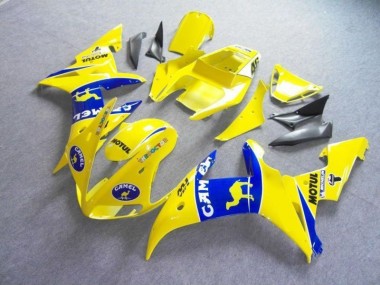 Jaune Bleu Motul Camel Carénage Yamaha R6 2003-2005 Abordables