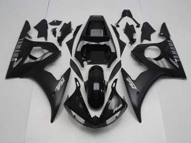 Noir avec Argent Décalque Carénage Yamaha R6 2003-2005 Abordables