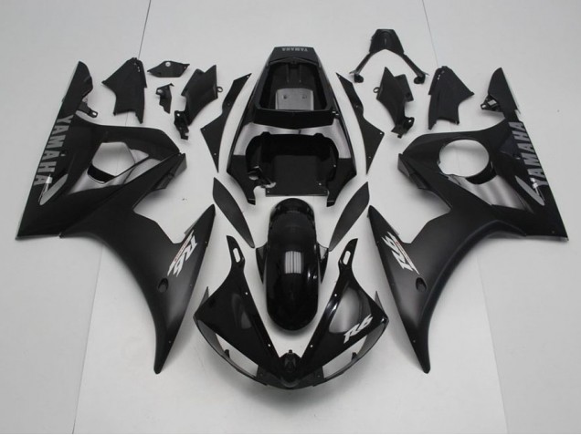 Noir avec Argent Décalque Carénage Yamaha R6 2003-2005