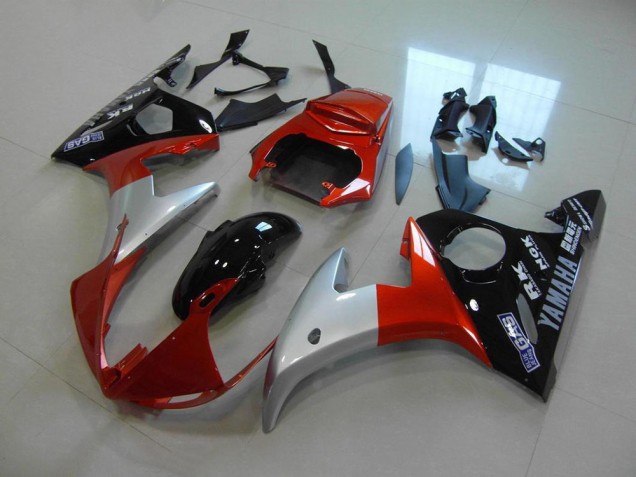 Orange Argent Noir Carénage Yamaha R6 2003-2005