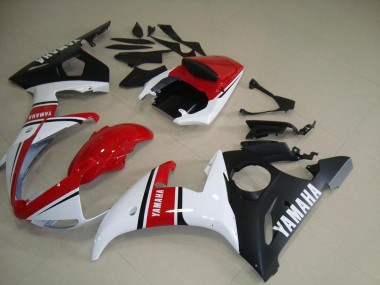 Rouge Blanc Noir Mat Carénage Yamaha R6 2003-2005 Abordables