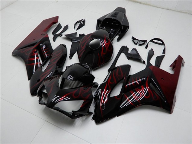 Rouge Noir Carrosserie Honda CBR 1000 RR 2004-2005 Rouge Noir Carrosserie Honda CBR 1000 RR 2004-2005