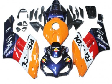 Orange Rouge Bleu Repsol Carénage Honda CBR 1000 RR 2004-2005 Abordables